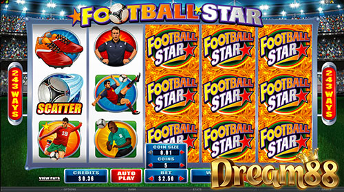 Football Star Slot - สล็อตเกมส์ ธีมกีฬาฟุตบอล